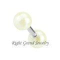 14 Gauge Tragus Ohrring Perle beschichtet, Ohr-Piercing Schmuck Knorpel Ohrring